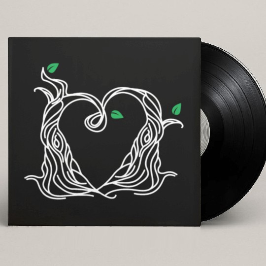 Tree Love Best Friends Heart White Custom Vinyl Record Sleeves