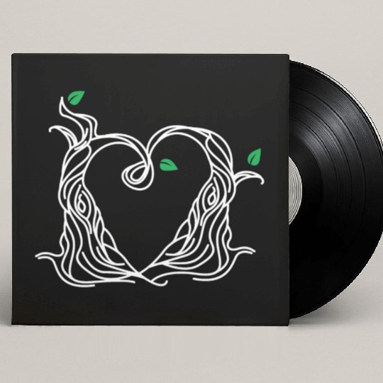 Tree Love Best Friends Heart White Custom Vinyl Record Sleeves