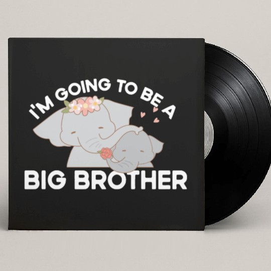 Im Going To Be A Big Brother Elephant Gender Revea Custom Vinyl Record Sleeves