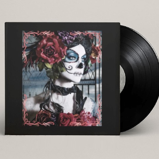 Beauty Dance Macabre Sugar Skull Girl Custom Vinyl Record Sleeves