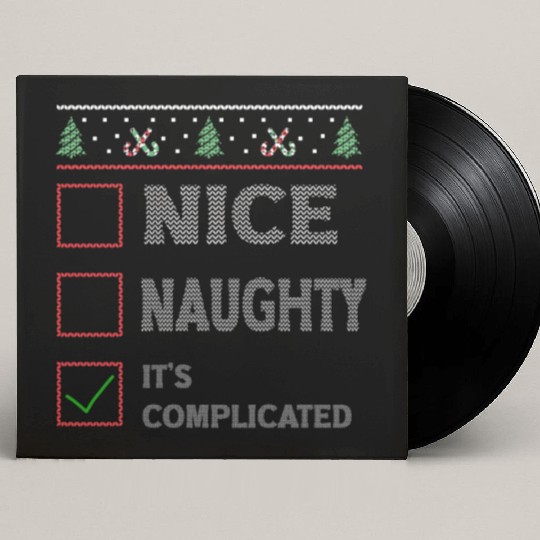 Nice Naughty It's Complicated Christmas List Santa Custom Vinyl Record Sleeves
