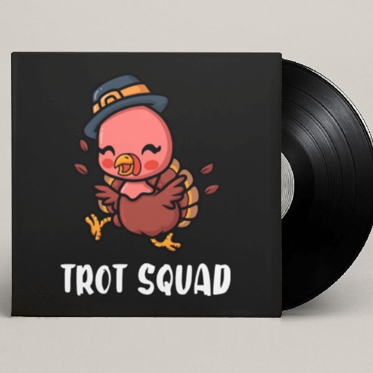 Thanksgiving Running Turkey Trot Squad Custom Vinyl Record Sleeves