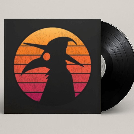 The Plague Doctor Costume Kids Retro Sun Plague Custom Vinyl Record Sleeves