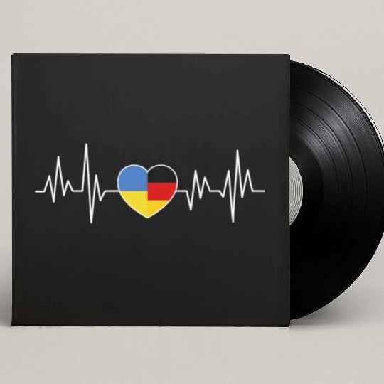 Ukraine Germany Flag Two Countries Custom Vinyl Record Sleeves