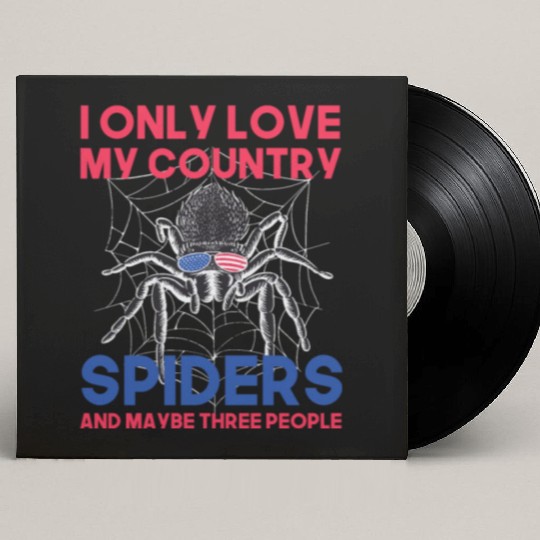 I love america and spiders and maybe three people Custom Vinyl Record Sleeves