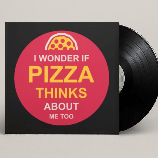 pizza thinks about me Custom Vinyl Record Sleeves