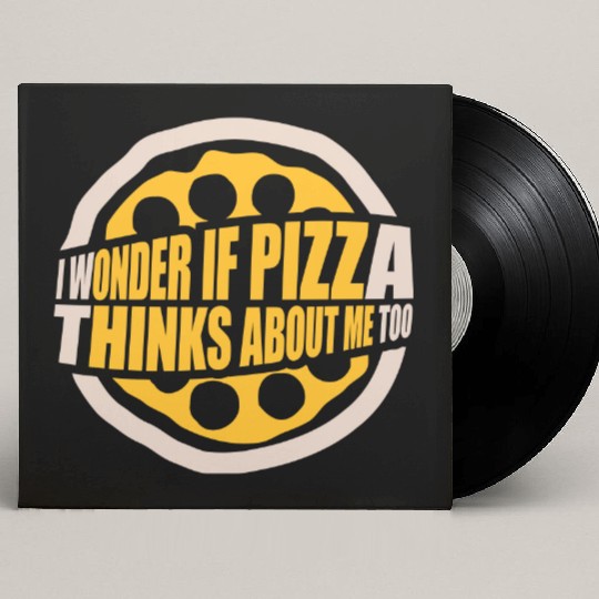 pizza thinks about me Custom Vinyl Record Sleeves