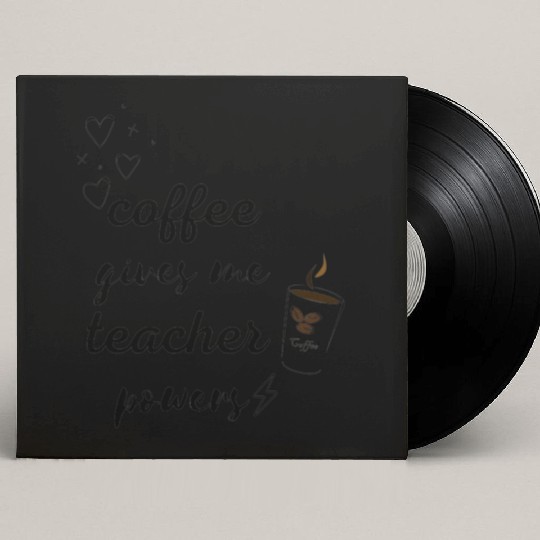 Coffee Gives Me Teacher Powers Custom Vinyl Record Sleeves