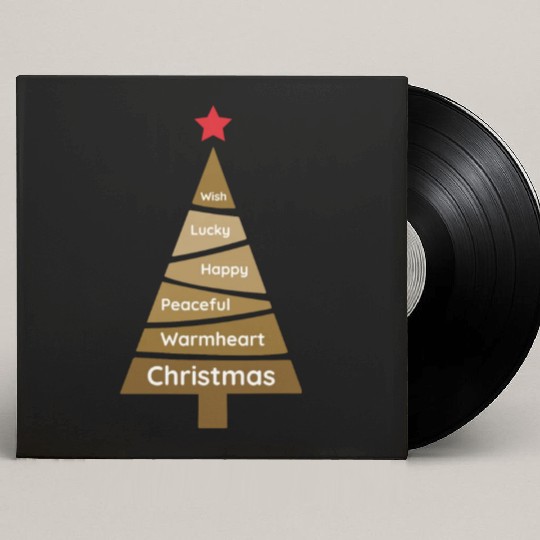 Minimalist Copper Brown Christmas Pine Custom Vinyl Record Sleeves