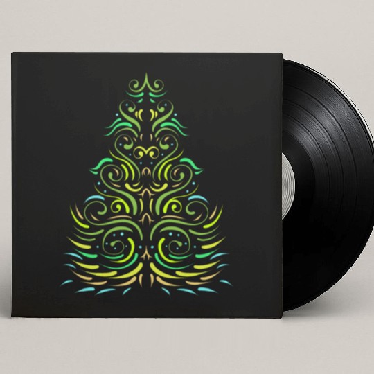 Green Ornaments Christmas Tree For Christmas Custom Vinyl Record Sleeves