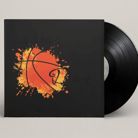 Game Day Basketball Lightning Bolt Custom Vinyl Record Sleeves