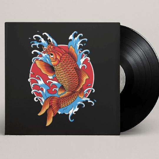 Koi Fish Custom Vinyl Record Sleeves