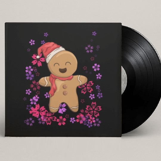 Sweet gingerbread with flowers Custom Vinyl Record Sleeves