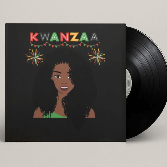 Happy Kwanzaa African Pride Black Woman Custom Vinyl Record Sleeves