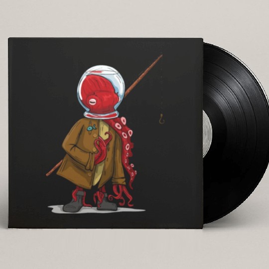 Octopus cartoon vector graphics Custom Vinyl Record Sleeves