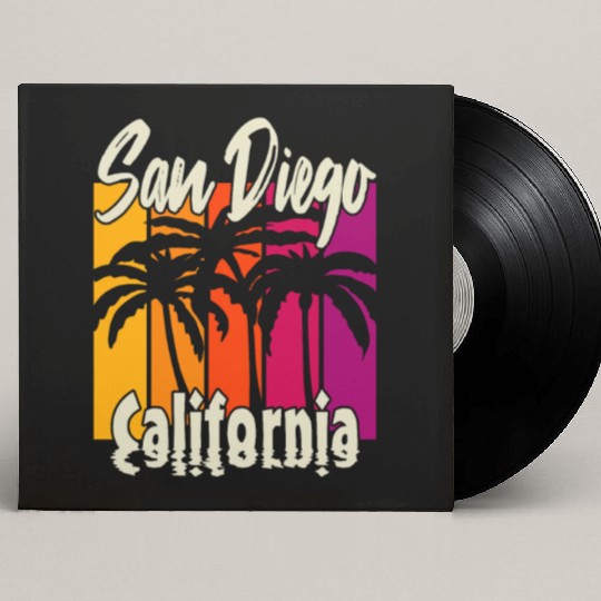Vintage San Diego California Custom Vinyl Record Sleeves