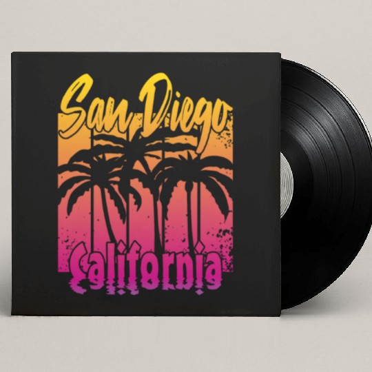 Vintage San Diego California Custom Vinyl Record Sleeves