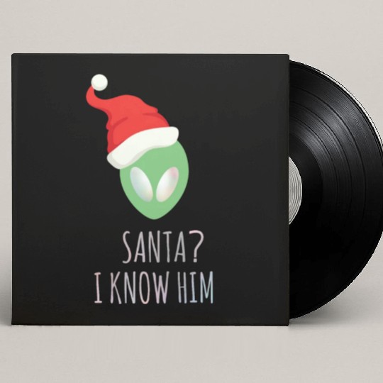 Santa? I know him. Merry Christmas. Happy New Year Custom Vinyl Record Sleeves