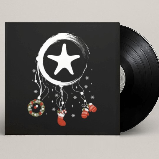 Winter dreamcatcher Christmas Starfish Custom Vinyl Record Sleeves