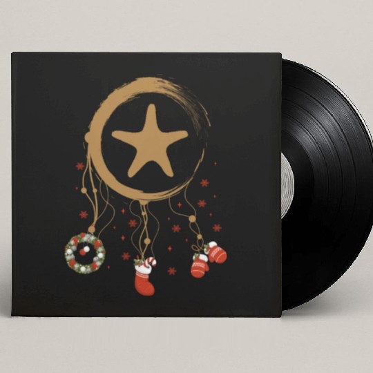Winter dreamcatcher Christmas Starfish Custom Vinyl Record Sleeves