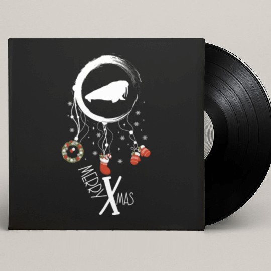 Winter dreamcatcher Christmas Walrus Custom Vinyl Record Sleeves