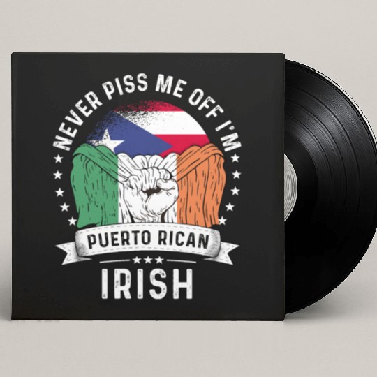 Puerto Rico Flag Ireland Grown Funny Humor Custom Vinyl Record Sleeves
