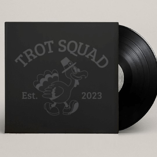 Trot Squad Established 2023 Funny Turkey Trot Custom Vinyl Record Sleeves