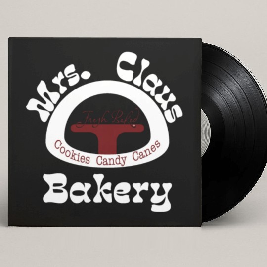 Christmas Custom Vinyl Record Sleeves, Mrs. Claus Bakery Custom Vinyl Record Sleeves,