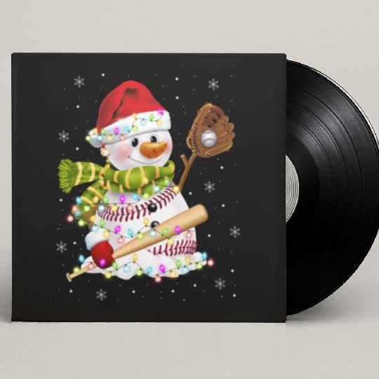 Christmas Baseball Bat Snowman Santa Snowflake Custom Vinyl Record Sleeves
