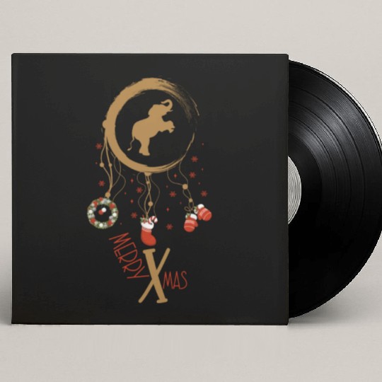 Winter dreamcatcher Christmas Elephant Custom Vinyl Record Sleeves