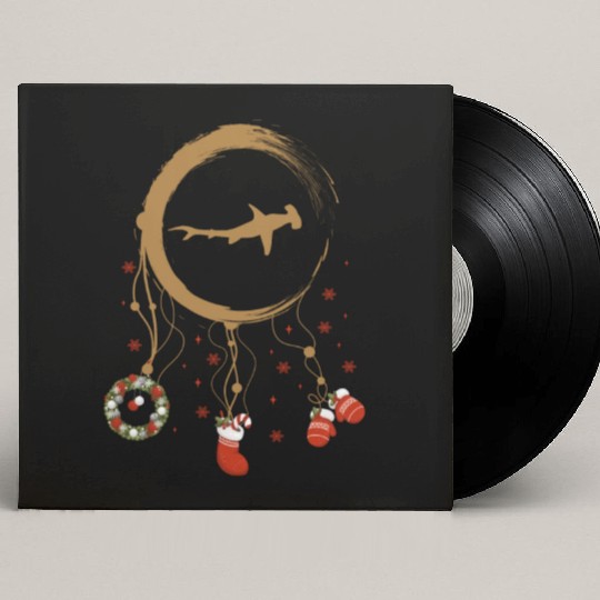 Winter dreamcatcher Christmas Hammerhead Shark Custom Vinyl Record Sleeves