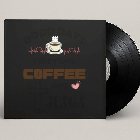 Good days start with coffee and jesus Custom Vinyl Record Sleeves
