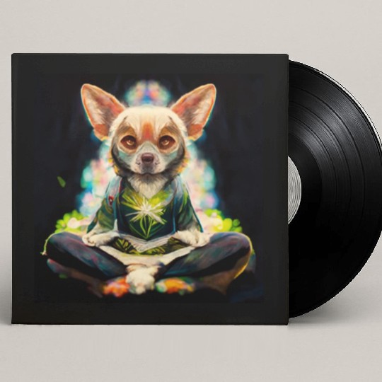 buddhist chihuahua Custom Vinyl Record Sleeves