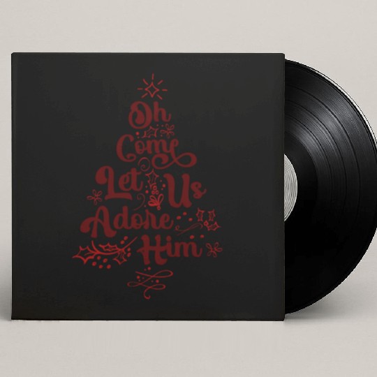 Oh Come Let Us Adore Him Religious Jesus Custom Vinyl Record Sleeves