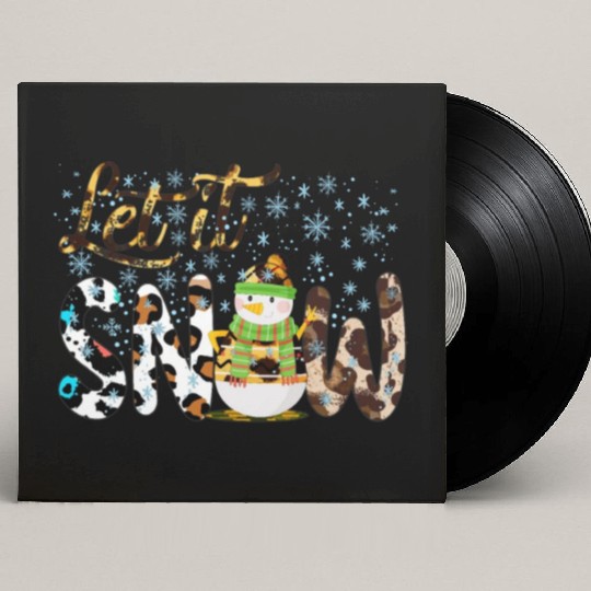 Christmas Snowman, Let it snow , Snowman gift Custom Vinyl Record Sleeves