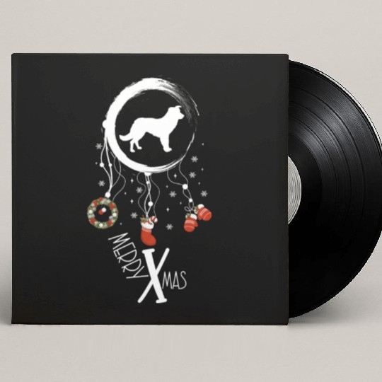 dog dreamcatcher Christmas Border Collie Custom Vinyl Record Sleeves