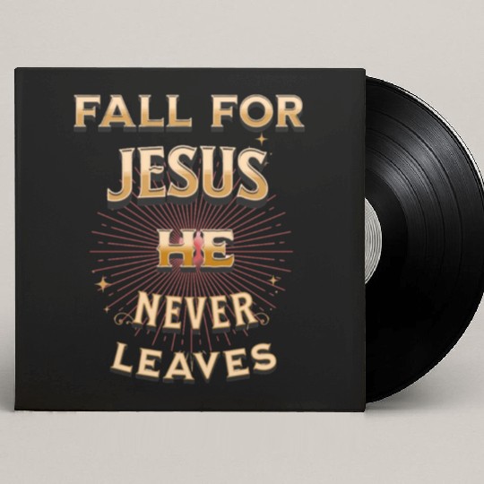 fall for Jesus he never leaves Custom Vinyl Record Sleeves