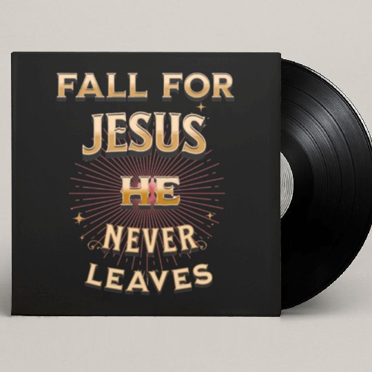 fall for Jesus he never leaves Custom Vinyl Record Sleeves