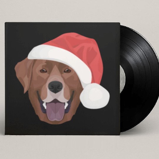 Labrador Merry Christmas Custom Vinyl Record Sleeves