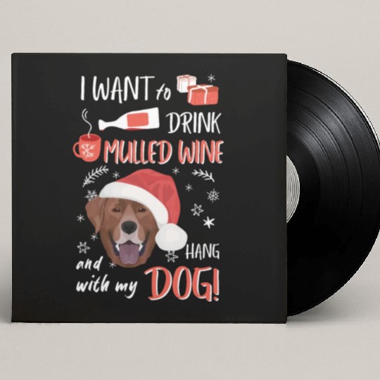 Labrador Mulled Wine Christmas Custom Vinyl Record Sleeves
