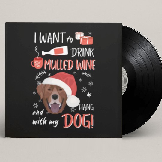 Labrador Mulled Wine Christmas Custom Vinyl Record Sleeves