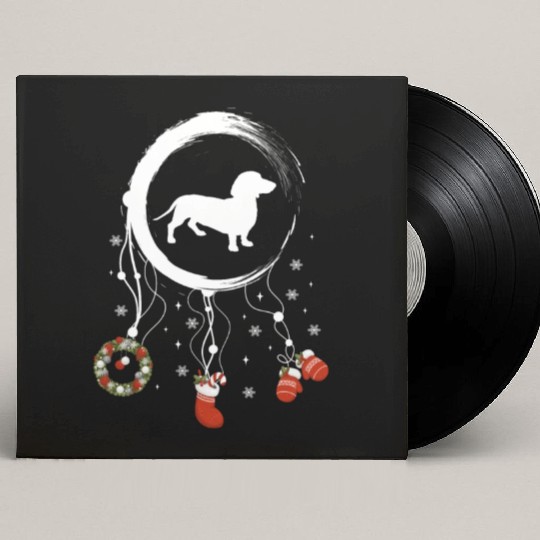 dog dreamcatcher Christmas Dachshund Custom Vinyl Record Sleeves