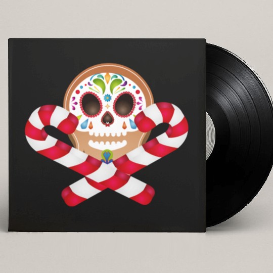 Gingerbread man Sugar Skull decor for Christmas Custom Vinyl Record Sleeves