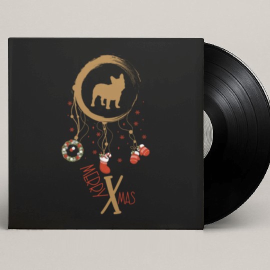 dog dreamcatcher Christmas French Bulldog Custom Vinyl Record Sleeves