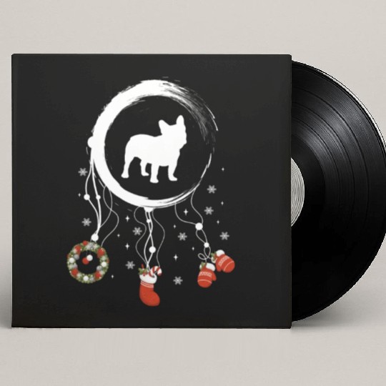 dog dreamcatcher Christmas French Bulldog Custom Vinyl Record Sleeves