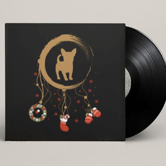 dog dreamcatcher Christmas French Bulldog Custom Vinyl Record Sleeves