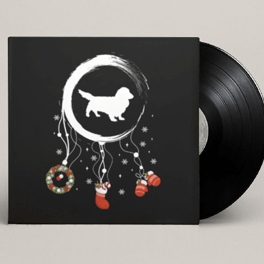 dog dreamcatcher Christmas Long haired Dachshund Custom Vinyl Record Sleeves