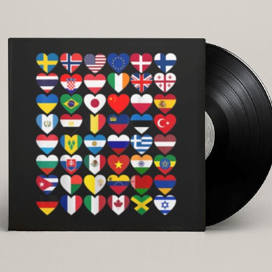 Flags of the Countries of the World International Custom Vinyl Record Sleeves