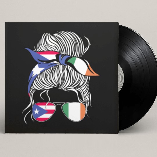 Puerto Rico Flag Ireland Grown Women Girl Country Custom Vinyl Record Sleeves