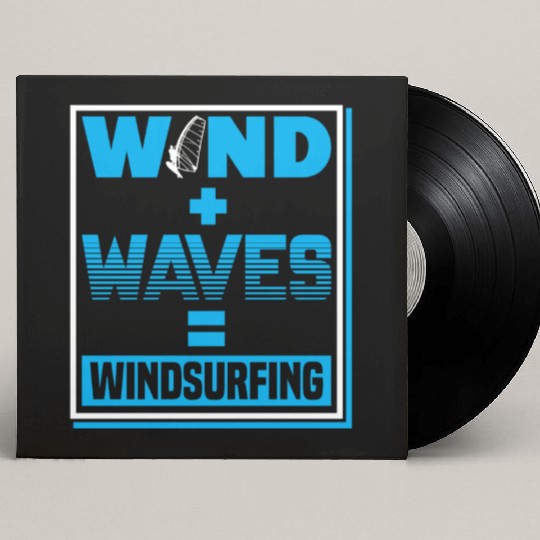 WInd Surfing Wind Plus Waves For Wind Surfer Custom Vinyl Record Sleeves